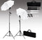 vidaXL - Fotostudioset - met - achtergrond, - lampen - en - paraplu's