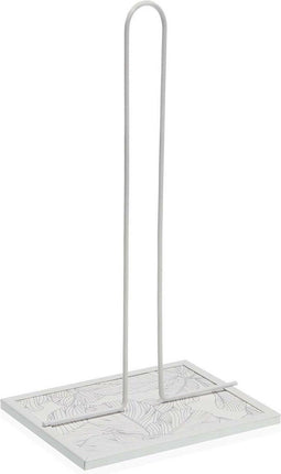 Versa keukenrolhouder palm metaal staal hout MDF 16,5 x 31 x 13 cm