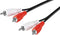 Wentronic AVK 128-1000 - Tulp stereo audio kabel - 10.0m - Zwart