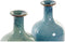 Vaas DKD Home Decor Porselein Blauw Groen 11 x 11 x 30 cm (2 Stuks)