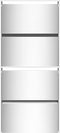 vidaXL Schoenenkast met spiegel 4-laags 63x17x134 cm hoogglans wit