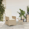 vidaXL - Tuinstoel - verstelbaar - met - kussens - poly - rattan - beige