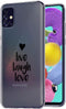 iMoshion Hoesje Geschikt voor Samsung Galaxy A51 Hoesje Siliconen - iMoshion Design hoesje - Transparant / Zwart / Live Laugh Love