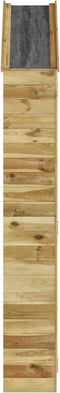 vidaXL - Tuinschuur - met - deur - 69,5x32x178 - cm - geïmpregneerd - grenenhout