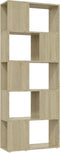 vidaXL-Boekenkast/kamerscherm-60x24x155-cm-sonoma-eikenkleurig