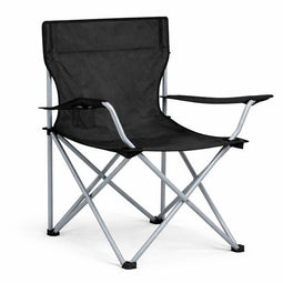 Travelhawk Campingstoel - Opvouwbaar - 120KG Draagvermogen - Zwart (1-Pack)