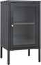House Nordic Dalby Vitrinekastje - Zwart Staal - Glazen Deur - 38x70x35 cm