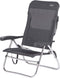 Crespo AL/223 - Strandstoel - Luxe inklapbaar met 7 standen - Donker grijs