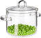 Vivalto Kookpan met deksel - borosilicaat glas - 1.8 L - D15 x H15 cm - transparant