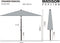 Vierkante parasol Madison Moraira 230 x 230 cm Taupe | Handig push up systeem en kantelbare vierkante parasol