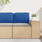 vidaXL - Ligbedkussen - voor - Rugsteun - Koninklijk - Blauw - 50x40x12 - cm - Oxford - Stof