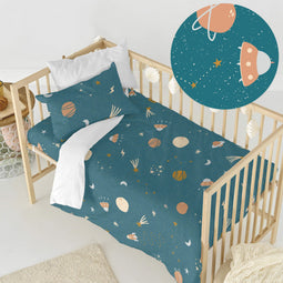 Happy Friday Duvet cover set 2 pieces Mini universe 115x145 cm (Cot bed) Multicolor