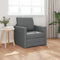 vidaXL - Vloer - Sofa - Bed - 2-in-1 - Donkergrijs - 74x77x81 - cm - Stof
