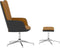 vidaXL Relaxstoel met voetenbank fluweel en PVC bruin