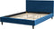 FITOU - Tweepersoonsbed - Donkerblauw - 140 x 200 cm - Fluweel