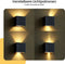 Goliving - Wandlamp met bewegingssensor - IP65 waterproof - Zwart