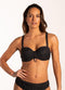 Beachlife Textured Leo - Voorgevormde bikinitop met beugel - Multiway - Grijs/Antraciet/Dierenprint