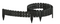Woltu Flexibele Gazonrand - Hout - 203 x 10 cm - Antraciet