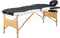vidaXL - Massagetafel - inklapbaar - 3 - zones - hout - zwart - en - wit