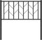 vidaXL - Hoofdbord - 90 - cm - metaal - zwart