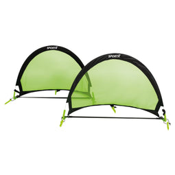 SportX voetbaldoel set 2 Goals Zwart/Groen