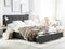 ROCHELLE - Bed opbergruimte - Donkergrijs - 140x200 cm - Polyester