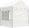 vidaXL - Prieel - met - dak - 4,46x2,28x2,69 - m - polyetheen - wit