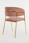 Mica Decorations Moony Eetkamerstoel - Velvet - Roze