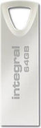 Integral Arc - USB Flash Drive 64GB - Max leessnelheid 200 Mbps - Wit