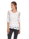 Quiz Blouse - Luchtig bloemenpatroon - Wit - Maat 40
