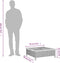 vidaXL - Parasolvoetbedekking - 70x70x25 - cm - poly - rattan - acaciahout - grijs