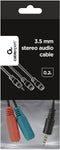 Gembird CCA-417 - Adapterkabel 3.5mm - 4-pins naar 2 jacks - Zwart