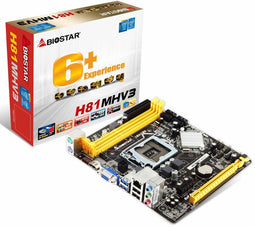 Biostar H81MHV3 - Moederbord Micro-ATX - Intel H81 - 2x DDR3 (16GB)