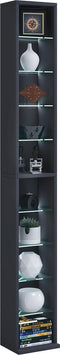 VCM Houten CD DVD Stand Opslag Boekenkast Decoratieve Plank Glas Rasato Houten CD DVD Stand Opslag Boekenkast Decoratieve Plank Glas Rasato