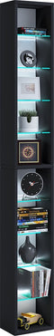 VCM Houten CD DVD Stand Opslag Boekenkast Decoratieve Plank Glas Rasato Houten CD DVD Stand Opslag Boekenkast Decoratieve Plank Glas Rasato