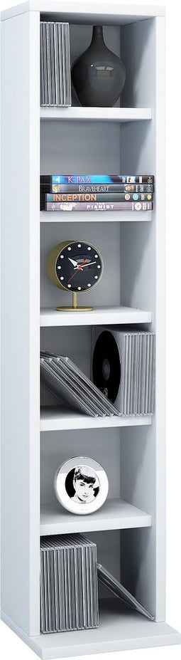 VCM Houten CD DVD-standaard Opbergvak Bevindende plank Boekenplank Decoratieve plank Elementa Houten CD DVD-standaard Opbergvak Bevindende plank Boekenplank Decoratieve plank Elementa