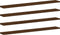vidaXL - Wandschappen - 4 - st - 80x10x1,5 - cm - bewerkt - hout - bruin - eikenkleur