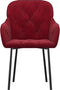 vidaXL - Eetkamerstoelen - 2 - st - fluweel - wijnrood