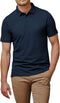 Bamboo Elements - Heren Polo Piqué - Korte Mouwen - Navy Blauw L