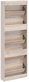 vidaXL - Schoenenkast - 5 opbergvakken - eiken-look