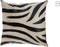 J-Line kussen Zebra - leder/canvas - zwart