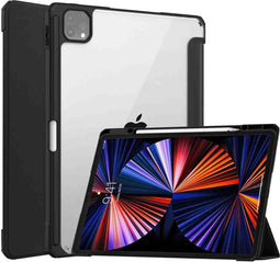 imoshion Tablet Hoes - Geschikt voor iPad Pro 12.9 (2022) / Pro 12.9 (2021) / Pro 12.9 (2020) / Pro 12.9 (2018) - Trifold Hardcase Bookcase - Zwart