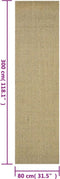vidaXL - Vloerkleed - 80x300 - cm - natuurlijk - sisal - groen