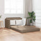 vidaXL - Vloersofa - Bed - 2-in-1 - Cappuccino - 124x71x78 - cm - Kunstleer