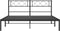 vidaXL - Bedframe - met - hoofdbord - metaal - zwart - 140x200 - cm