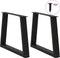 vidaXL - Eettafelpoten - 2 - st - V-vormig - 70x(42-43,3) - cm - staal - zwart