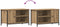vidaXL - TV-kast - Artisan - Eiken - 80x40x50 - cm - Gelaagd - Hout - en - Staal