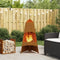 vidaXL - Vuurkorf - Piramide - 50x45x95 - cm - Weerbestendig - Staal
