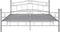 vidaXL - Bedframe - metaal - grijs - 180x200 - cm