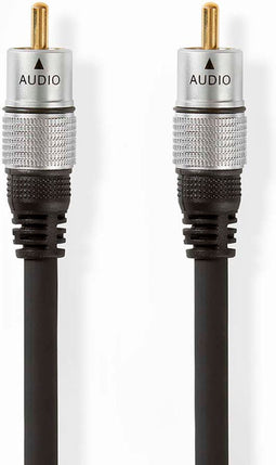 Nedis Digitale Audiokabel - RCA Male - RCA Male - Verguld - 5.00 m - Rond - PVC - Antraciet - Doos